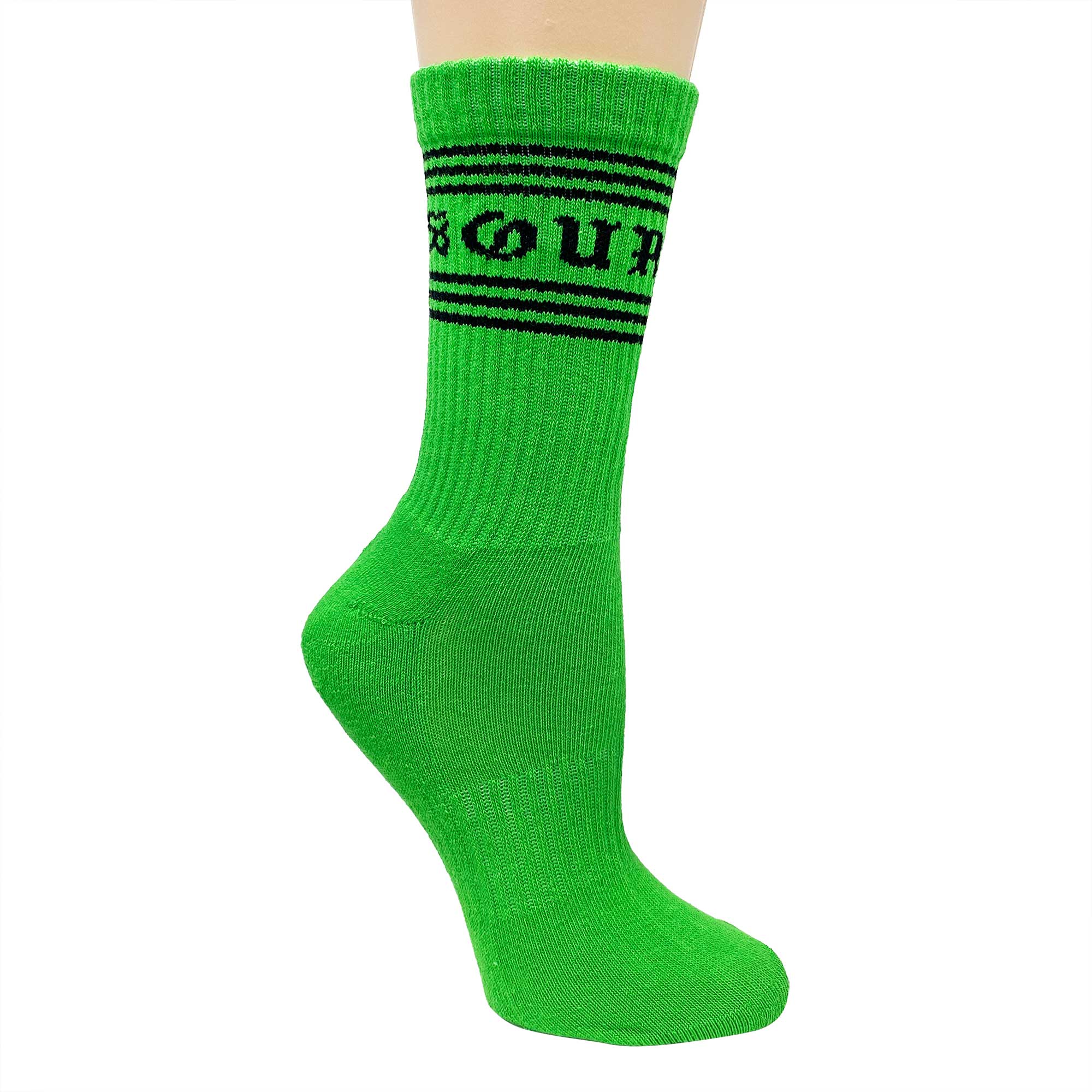 SOURPUSS HI VIS CREW SOCKS GREEN