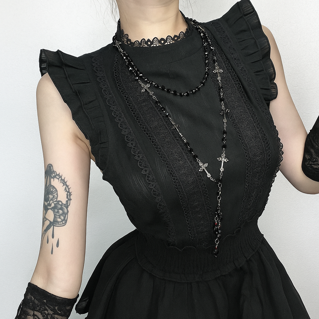 Gothic Witchcore Off-Shoulder Maxi Dress with Ruched Irregular Hem