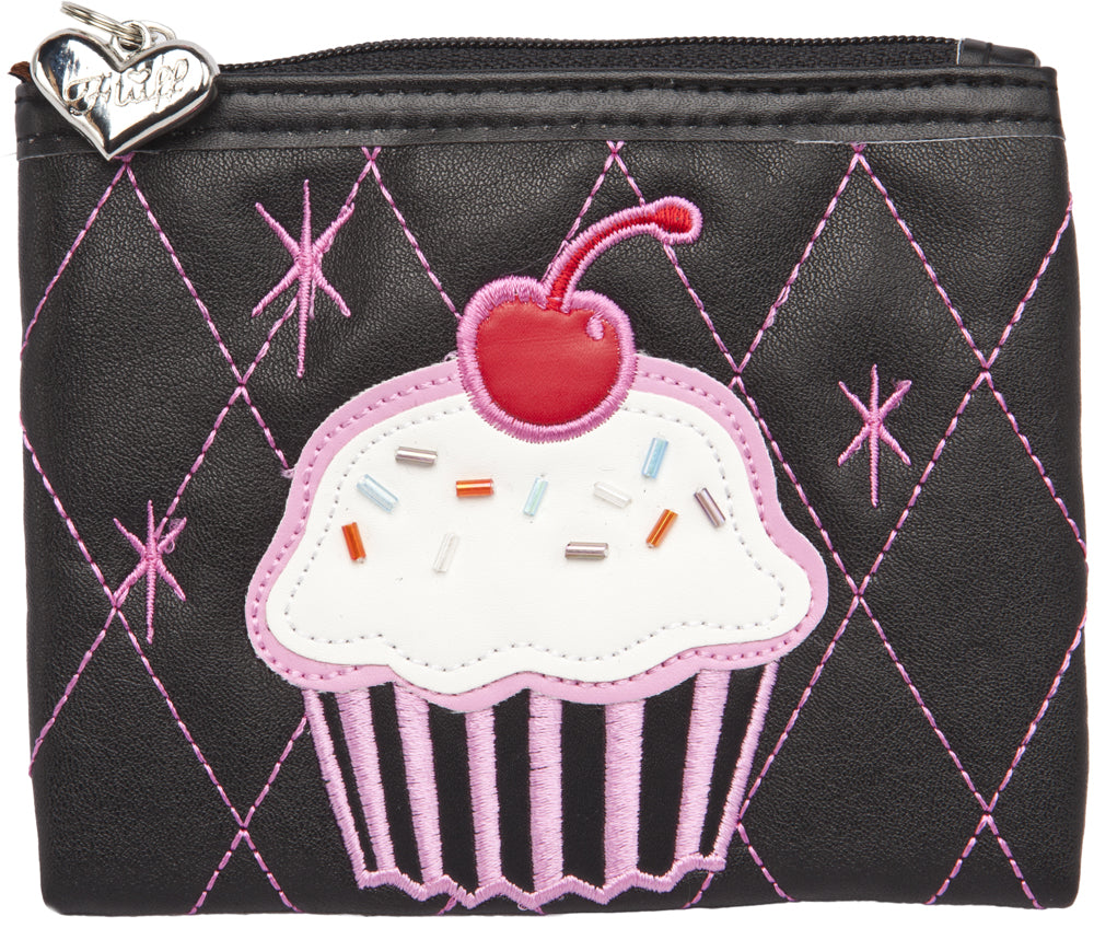 FLUFF CHERRY CUPCAKE COIN PURSE