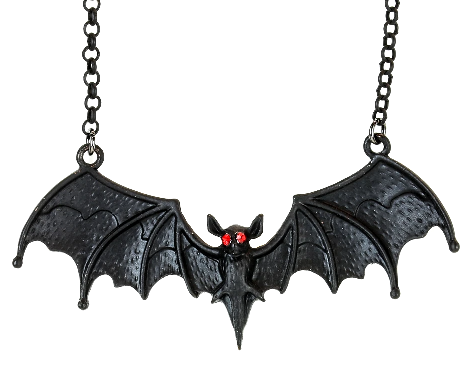 Black bat store necklace