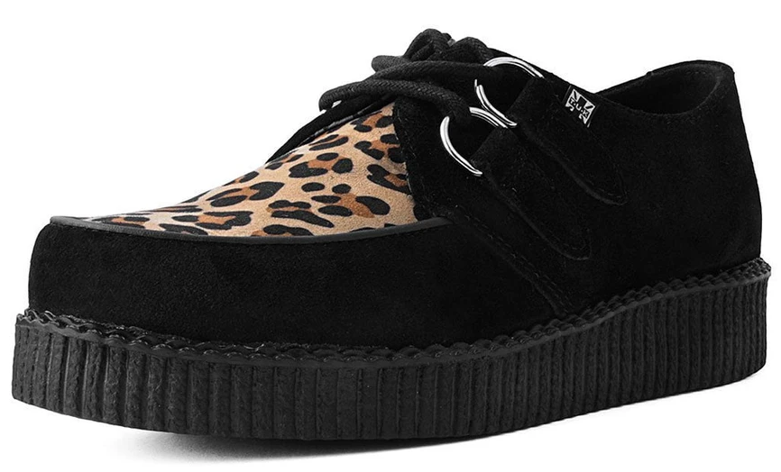 Black Cow Suede Viva Low Sole Creepers