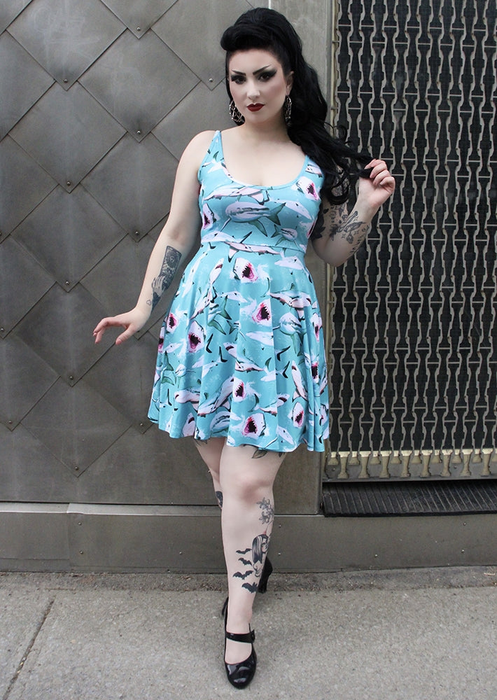 SOURPUSS TINY TIKI CAMI SKATER DRESS