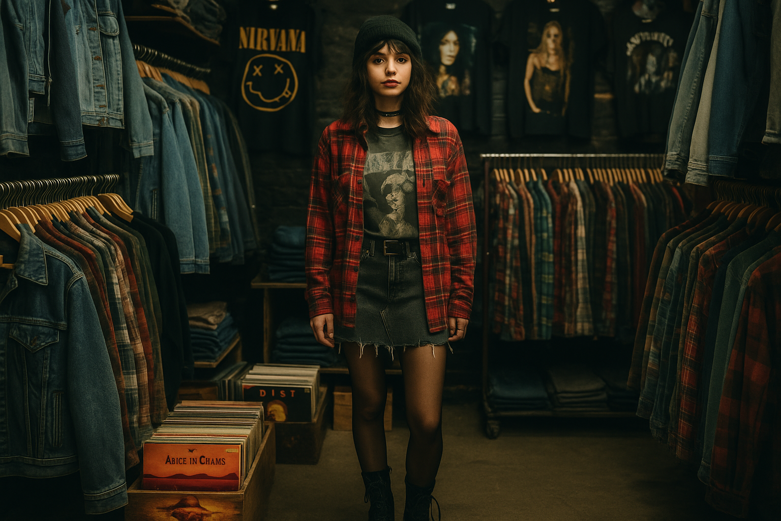 90s grunge clothing stores: grunge fashion and outfit