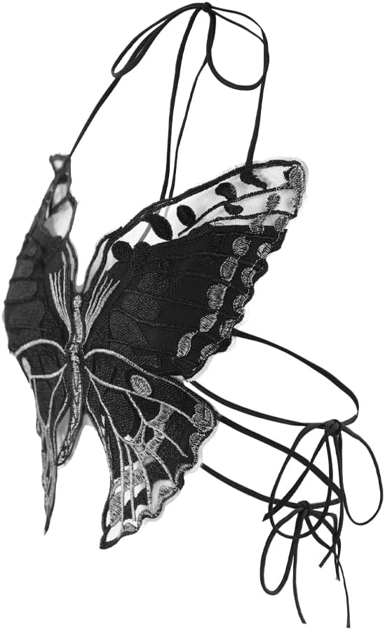 Witchy Butterfly Lace Top for Alternative Fashion