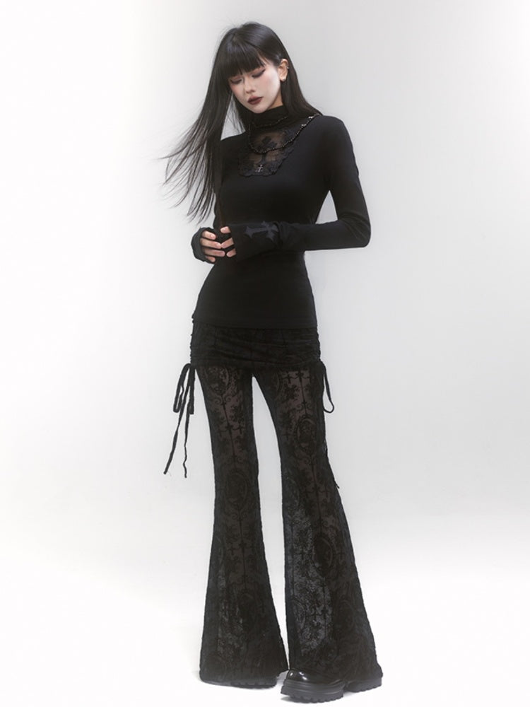 Haunting Cross Long Sleeve Top