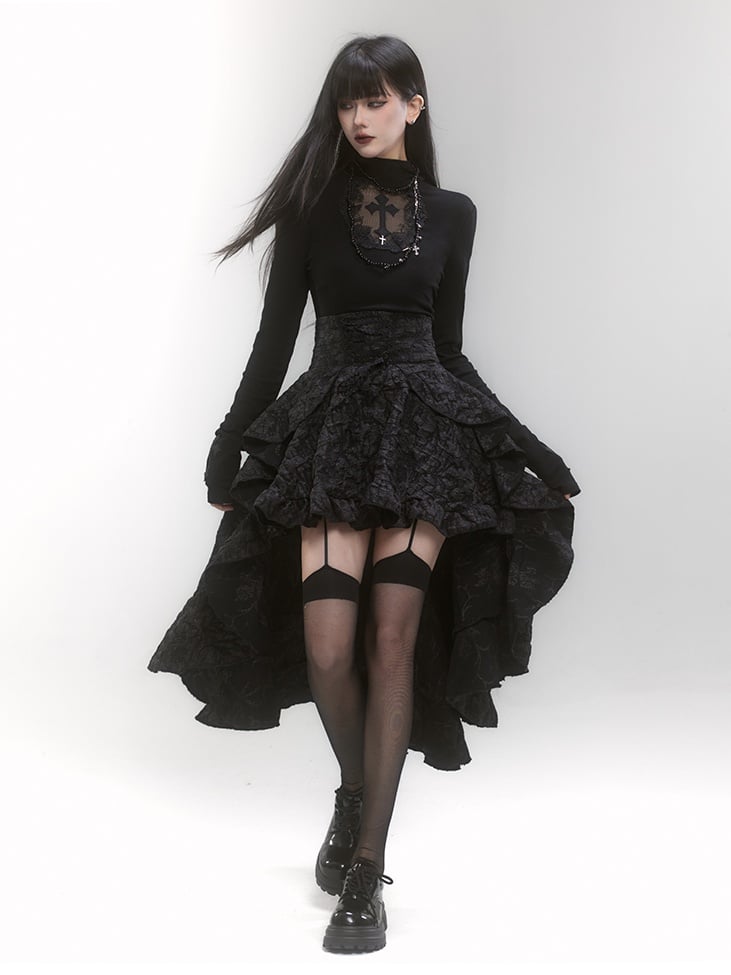 Haunting Cross Long Sleeve Top