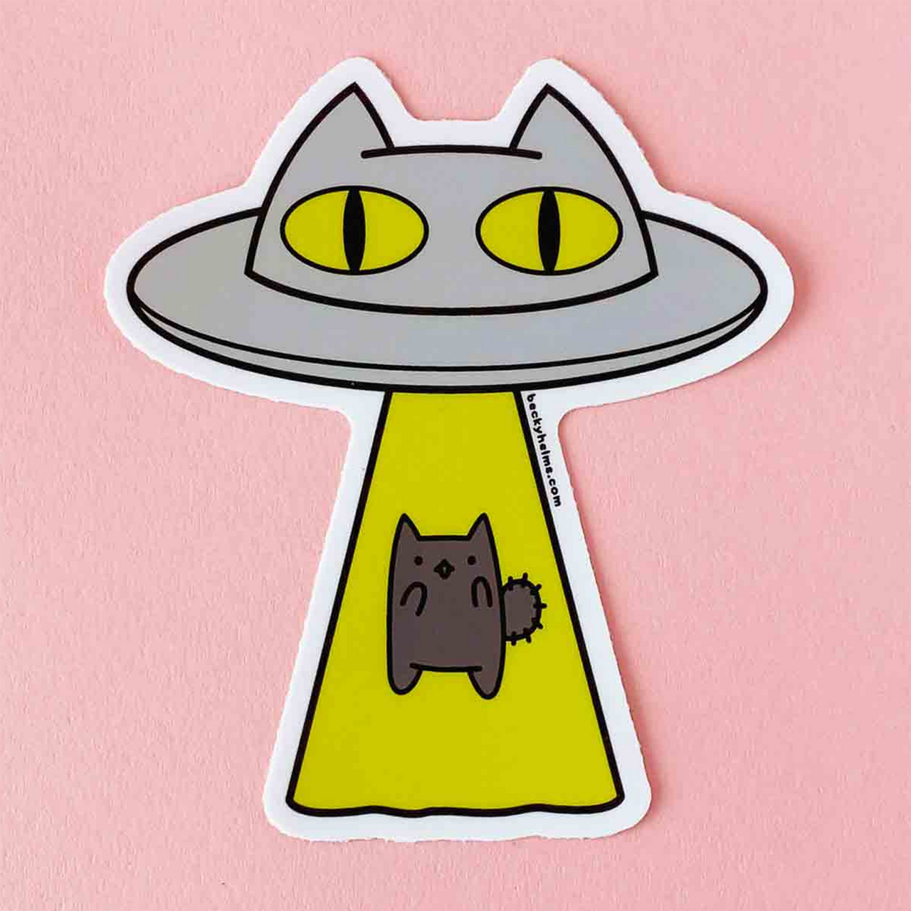 BECKY HELMS CAT ABDUCTION STICKER