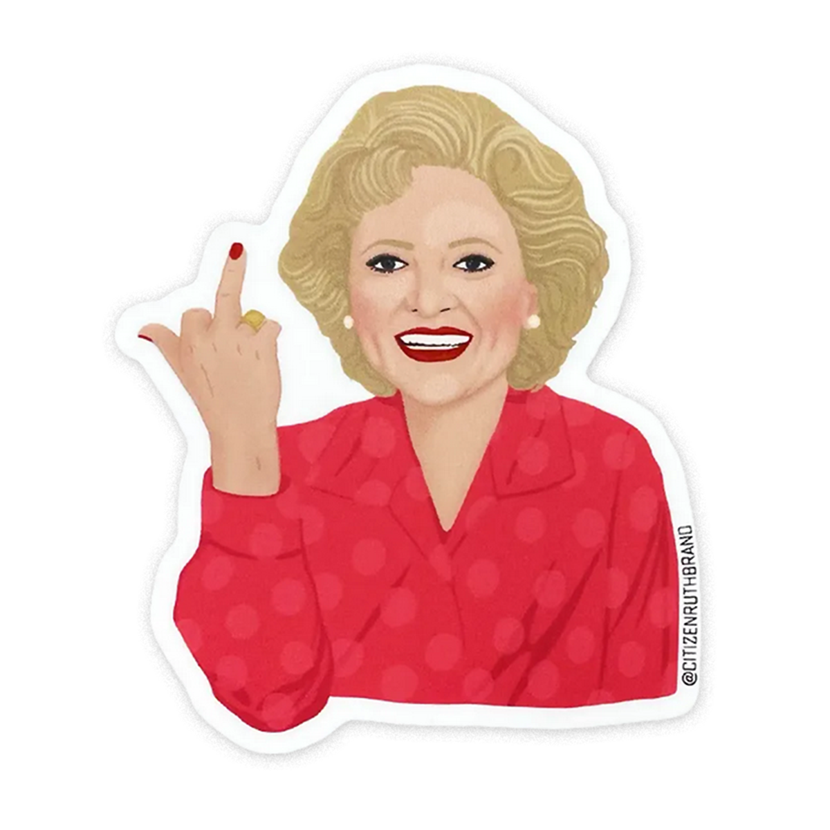 BETTY WHITE BIRD STICKER