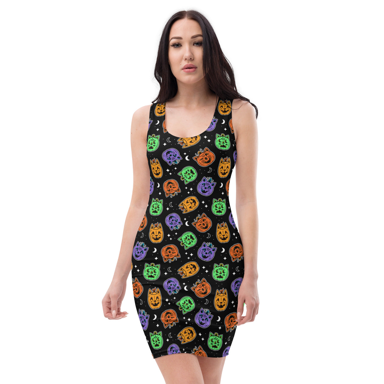 SOURPUSS CAT O LANTERNS TANK DRESS