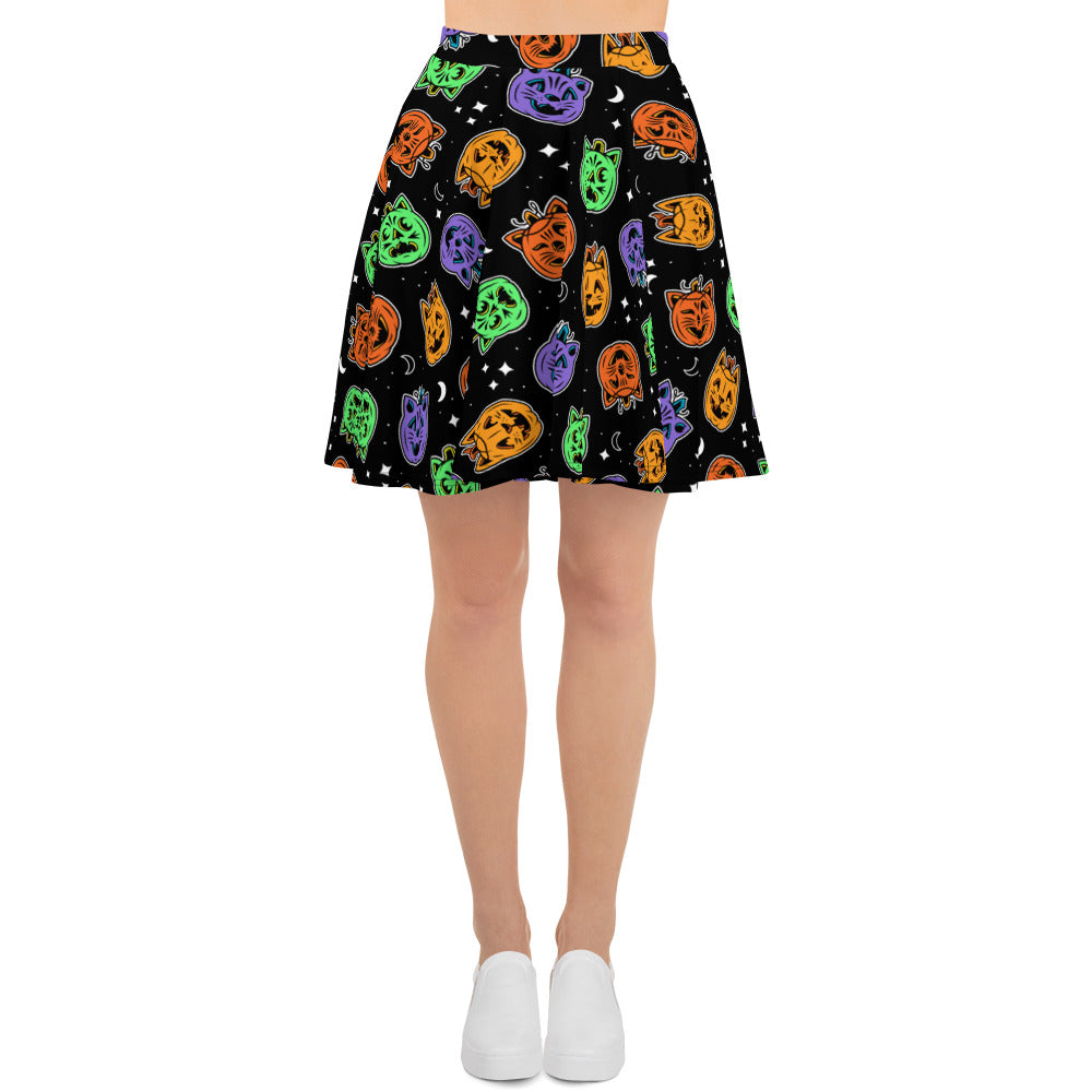 SOURPUSS CAT O LANTERNS SKATER SKIRT