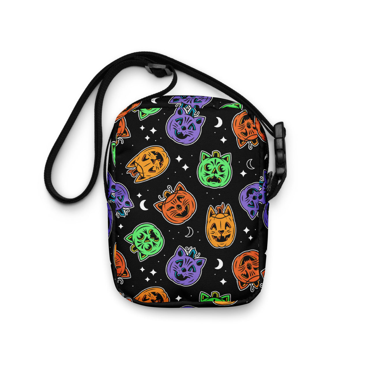 SOURPUSS CAT O LANTERNS CROSSBODY UTILITY BAG