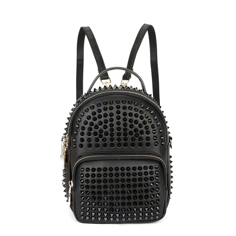2024 New Stylish Multifunctional Studded Mini Backpack for Women in Punk Style