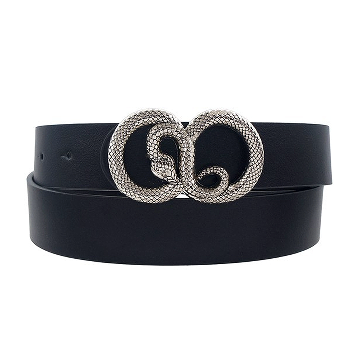 SERPENT BUCKLE BELT BLACK / SILVER