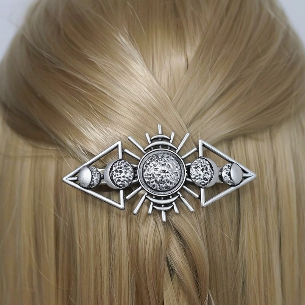 1pc Vintage Metal Hair Barrettes, Decorative Gothic Hair Clips Barrettes, Hair Pins Hair Accessories For Women Female
