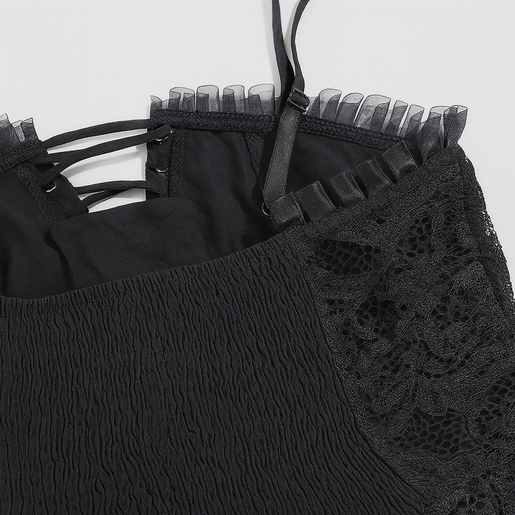 Gothic Lace Bell Sleeve Top