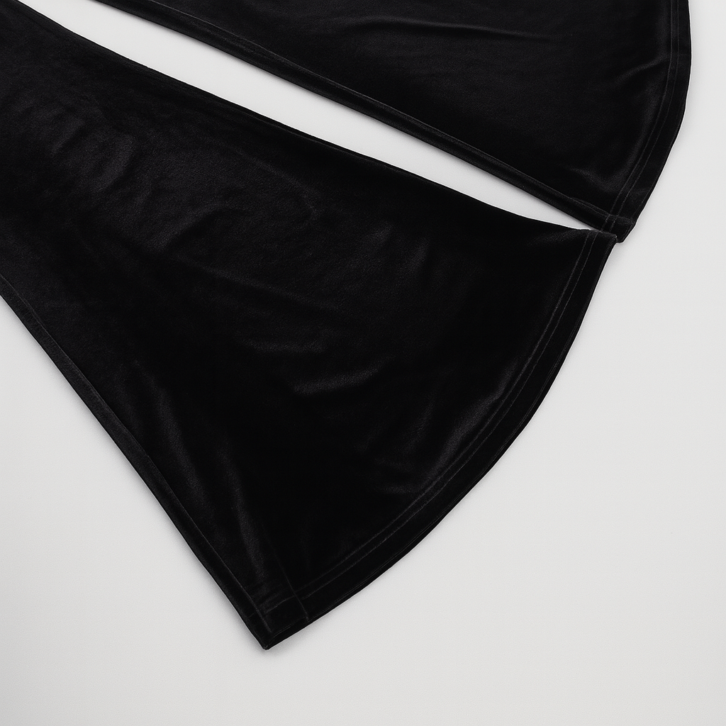 High Waisted Fishnet Flare Pants for Dark Romantic Fashion