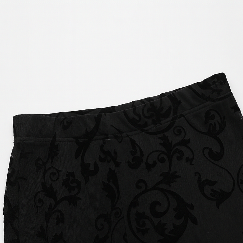 Bohemian Lace Flare Pants for Alternative Fashion
