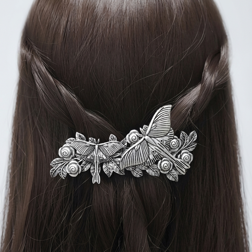 1pc Vintage Metal Hair Barrettes, Decorative Gothic Hair Clips Barrettes, Hair Pins Hair Accessories For Women Female