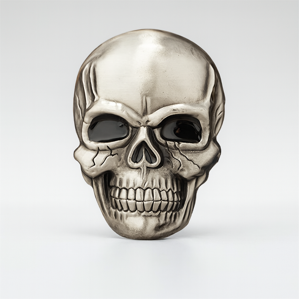 1pc Smiling Drip Oil Domineering Skull Head Buckle, Trendy Western Simple Men's Novelty Belt Buckle, Western European and American Style Can Be Matched with Any Style Belt, Gift