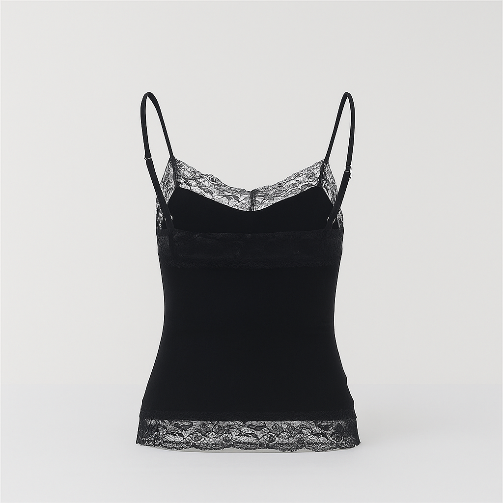 Gothic Skull Lace Crop Top with Skeleton Print