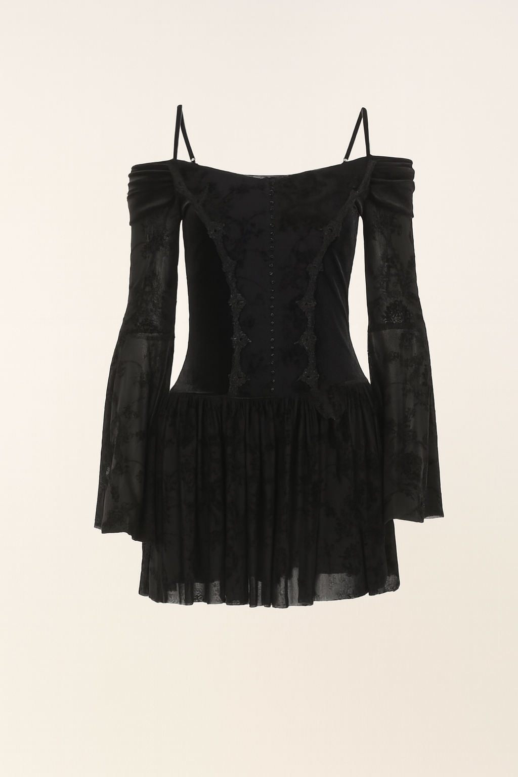 Witchy Velvet Off-Shoulder Gothic Dress