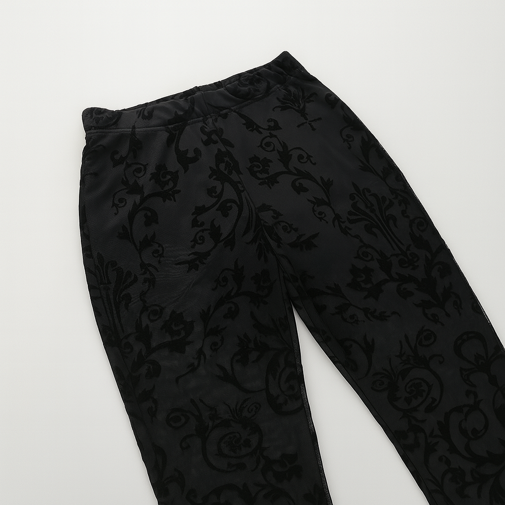 Bohemian Lace Flare Pants for Alternative Fashion