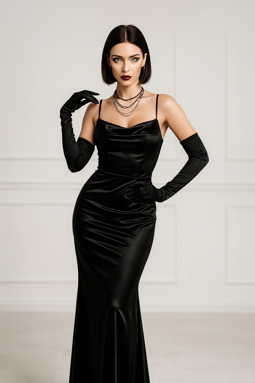 Gothic Velvet Backless Maxi Dress with Slit for Elegant Summer Evenings
