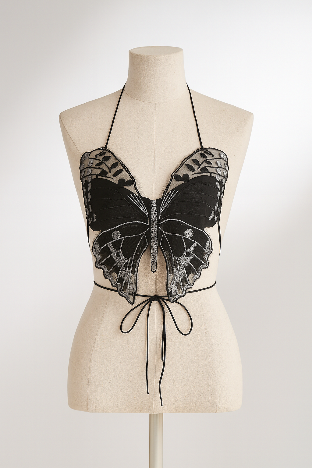 Witchy Butterfly Lace Top for Alternative Fashion