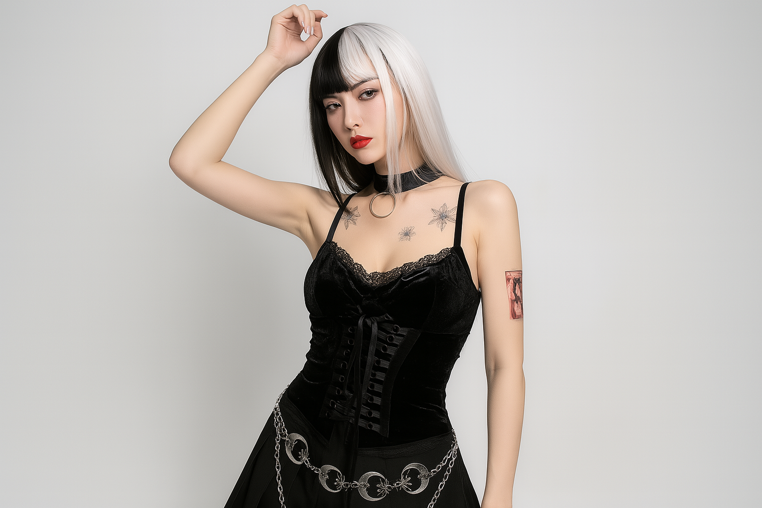 Vintage Dark Lace Gothic Top for Summer Wear