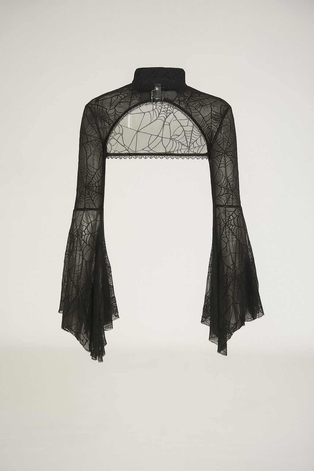 Spiderweb Chiffon Cape Top for Gothic and Alternative Fashion