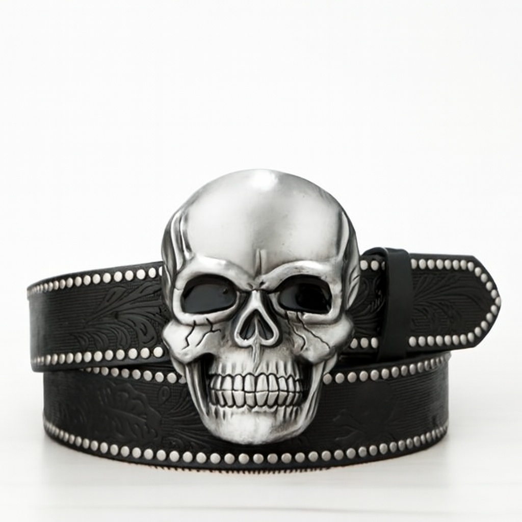 1pc Smiling Drip Oil Domineering Skull Head Buckle, Trendy Western Simple Men's Novelty Belt Buckle, Western European and American Style Can Be Matched with Any Style Belt, Gift
