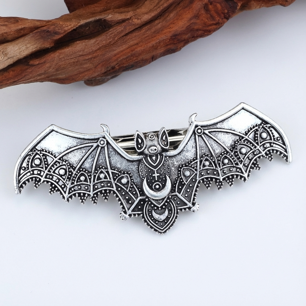 1pc Vintage Metal Hair Barrettes, Decorative Gothic Hair Clips Barrettes, Hair Pins Hair Accessories For Women Female