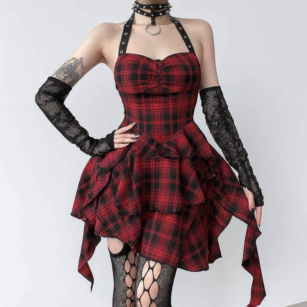 goth halter dress Gen Goth Halter Dress Black / X-SMALL
