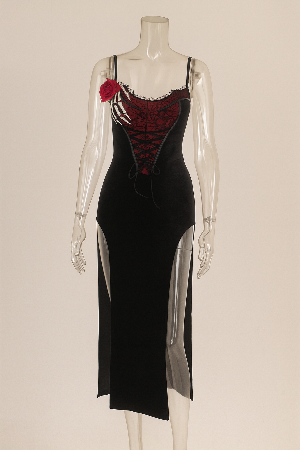 Spiderweb Chiffon Cape Top for Gothic and Alternative Fashion