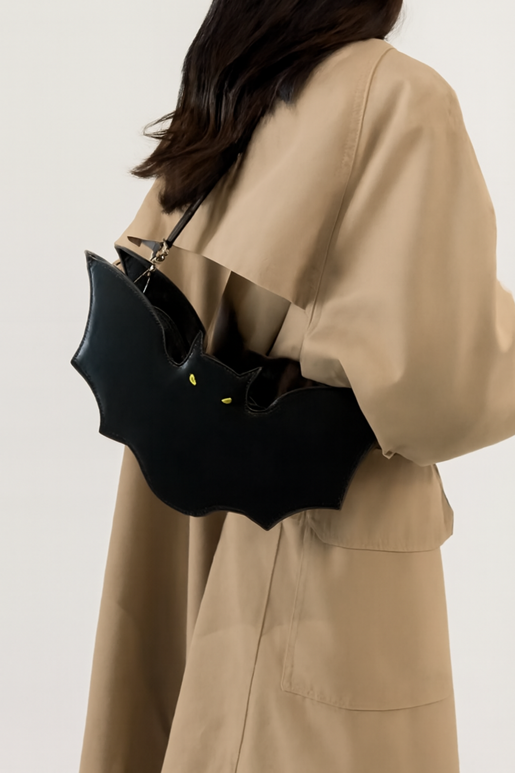 1pc Hip Hop Style Black Bat-Shaped Crossbody Bag for Women, Cute Cartoon Animal Print Messenger Purse with Adjustable Strap, Zipper Closure, and Lining - Halloween Fun Shoulder Bag, Small Crossbody Bag