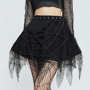 Dark Wave Punk Lace Skirt