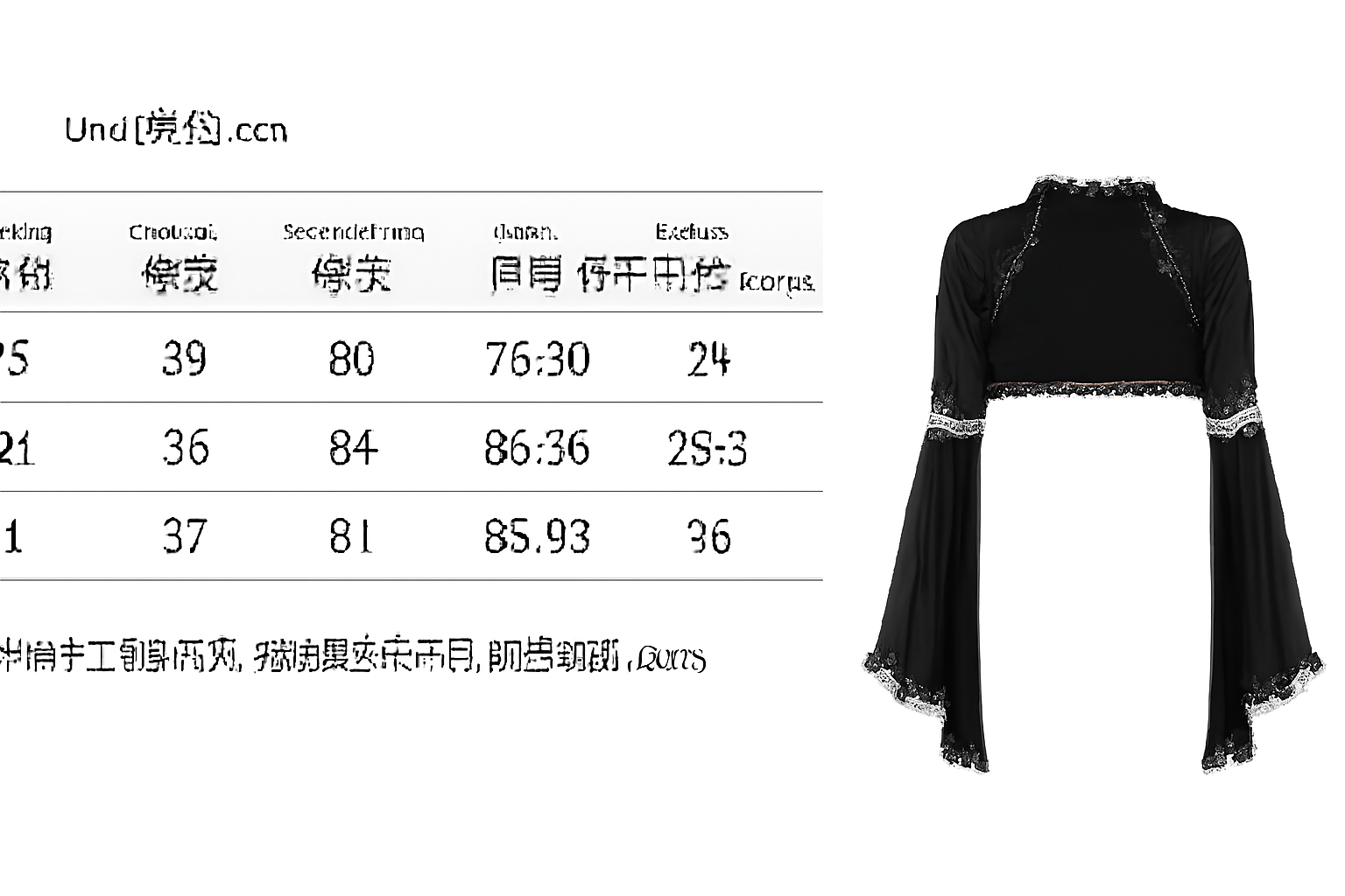 Gothic Lace Bell Sleeve Overlay Top