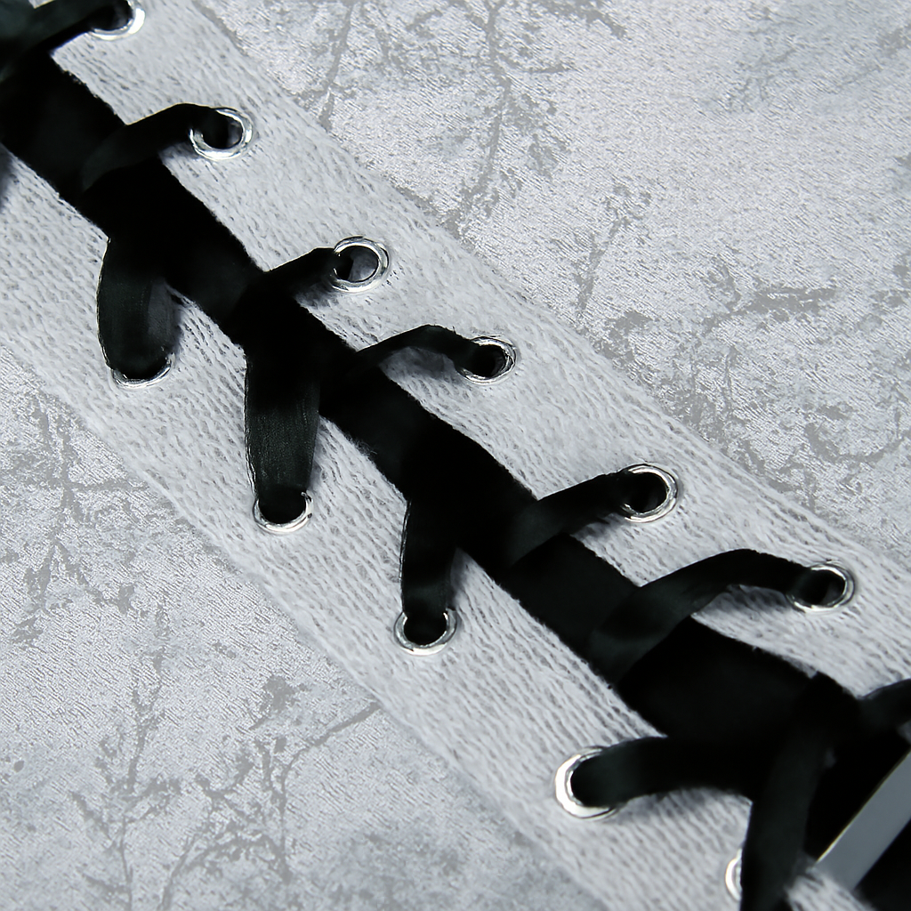 Lace Backless Gothic Crop Top with Adjustable Straps