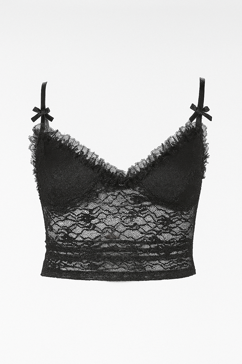 Lace Triangle Cup Cami Top for Modern Goth Aesthetic