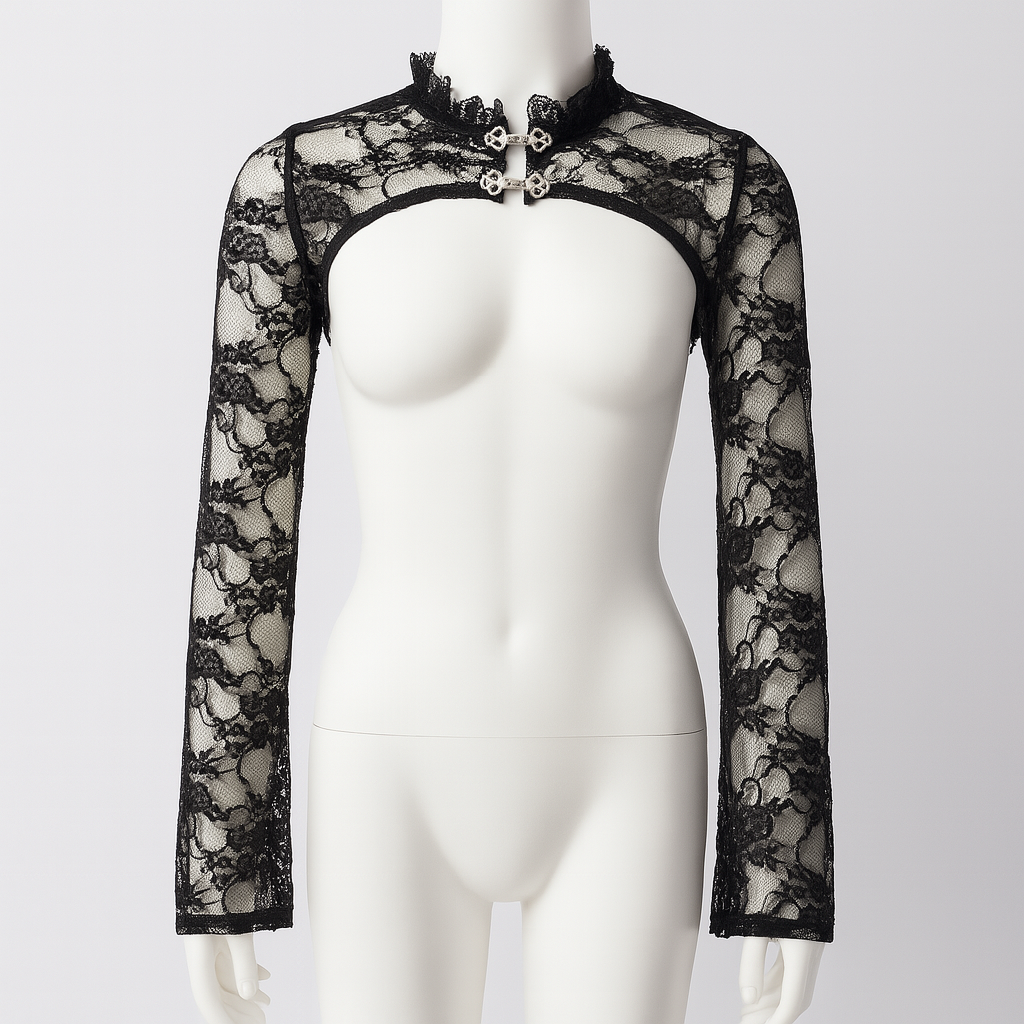 Gothic Lace Bell Sleeve Top