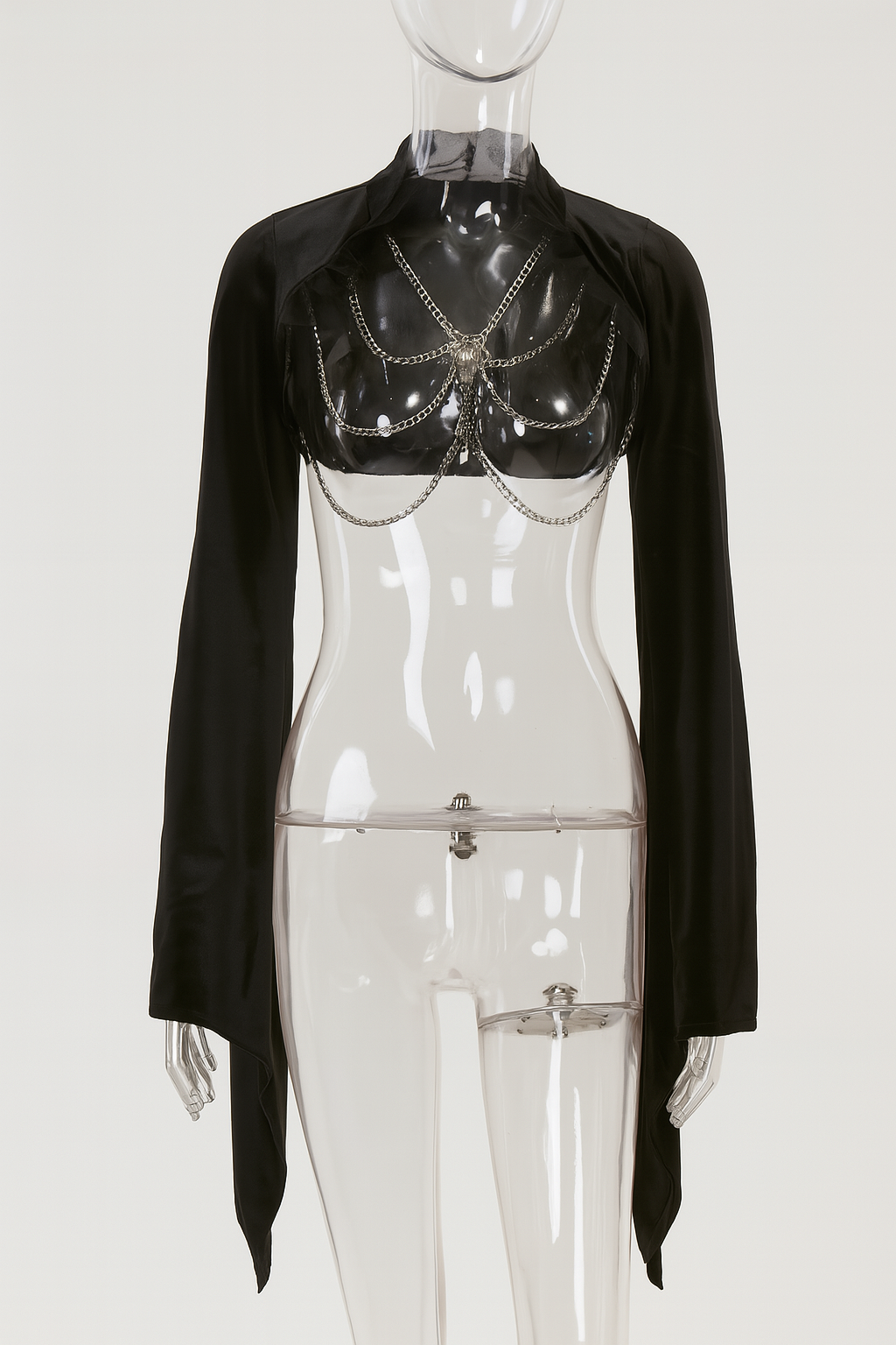 Elegant Velvet Bell Sleeve Gothic Top