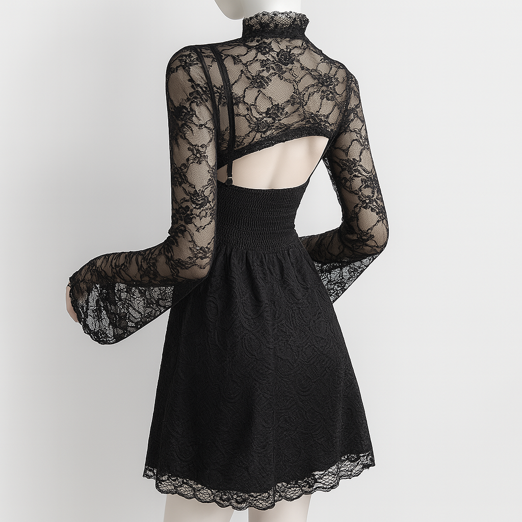 Gothic Lace Bell Sleeve Top