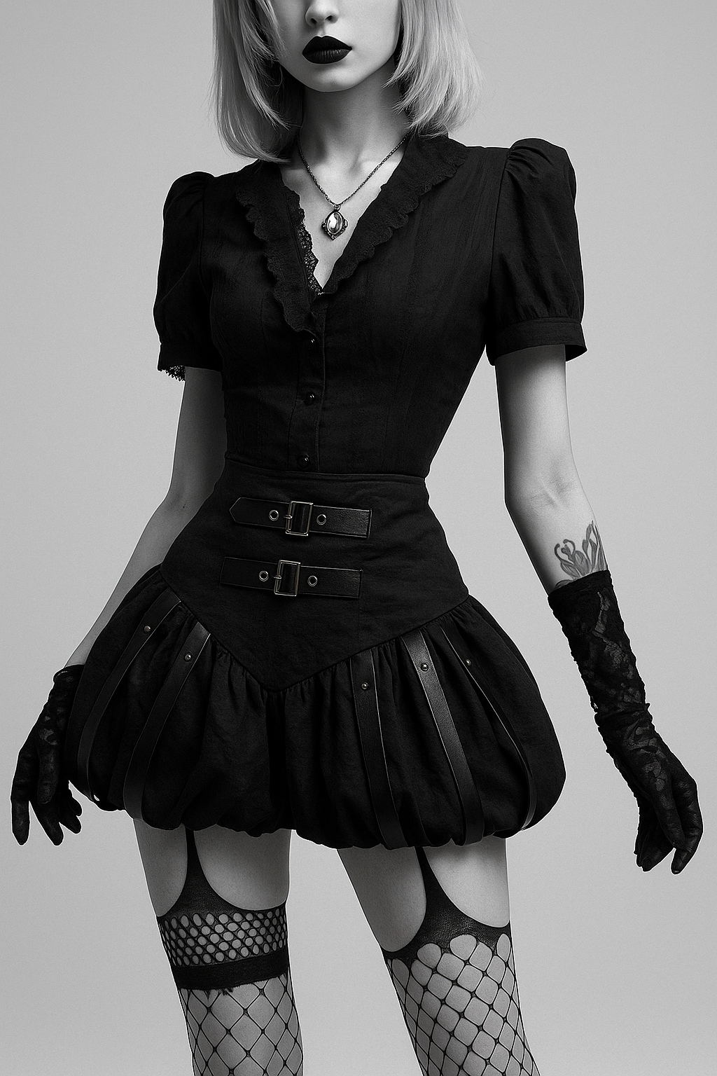 Shadow Lantern Punk Shorts for Gothic Streetwear