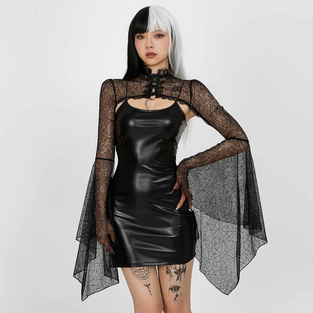 Spiderweb Lace Gothic Dress Set