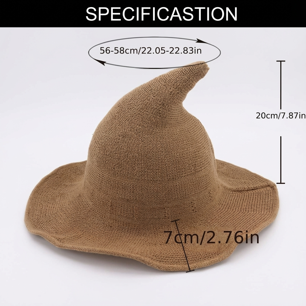 Gothic Witch-Inspired Velvet Knit Hat - Perfect for Halloween, Parties, And Friend Gifts! Suitable for Men And Women.