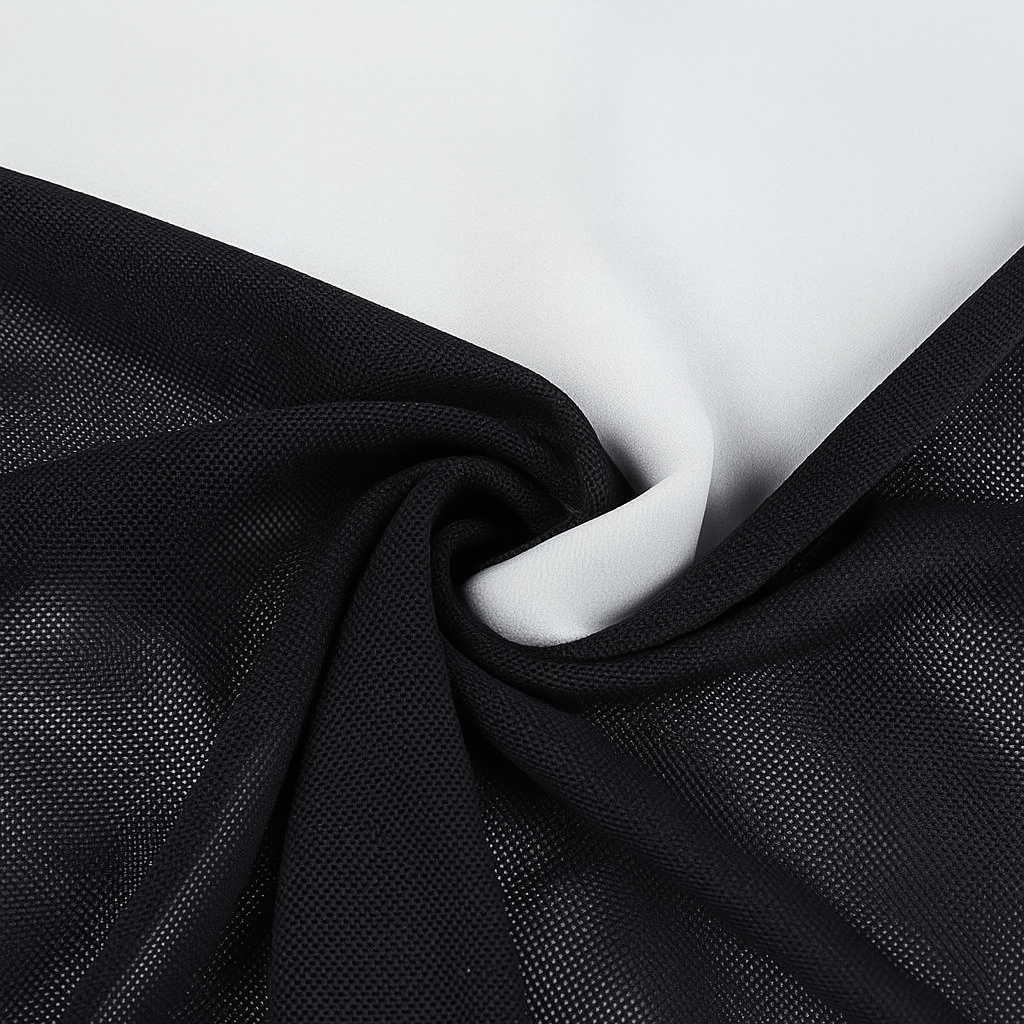 Sheer Gothic Mesh Top with Flared Sleeves