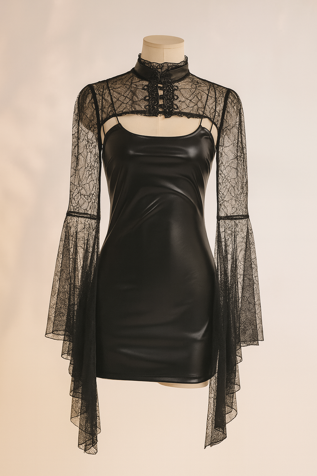 Spiderweb Lace Gothic Dress Set