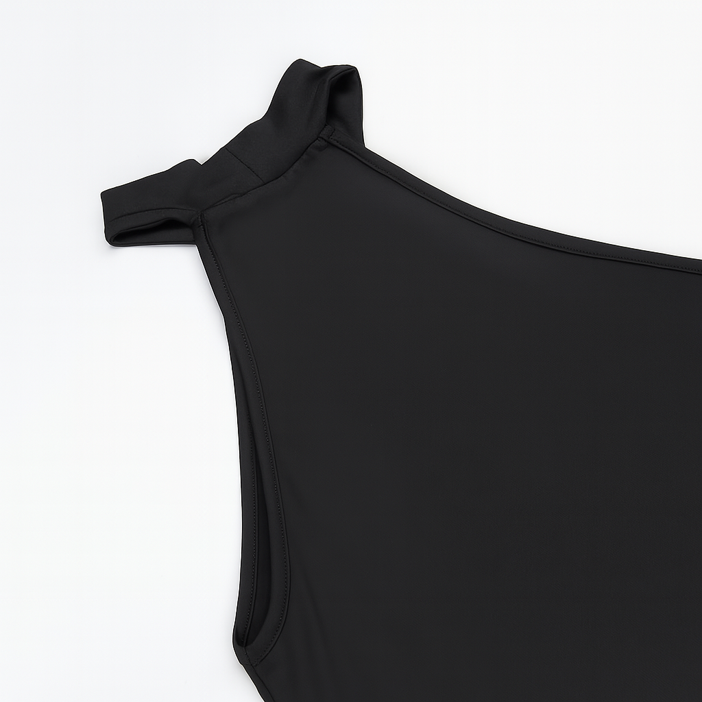 Knit High Neck Sleeveless Hollow Out Dress