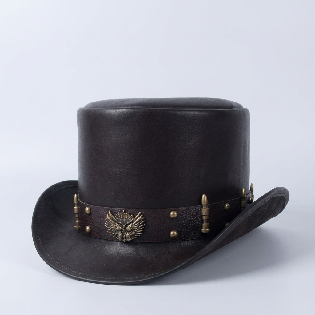 Three Sizes of Faux Leather Hats for Men And Women, Presidential Style.