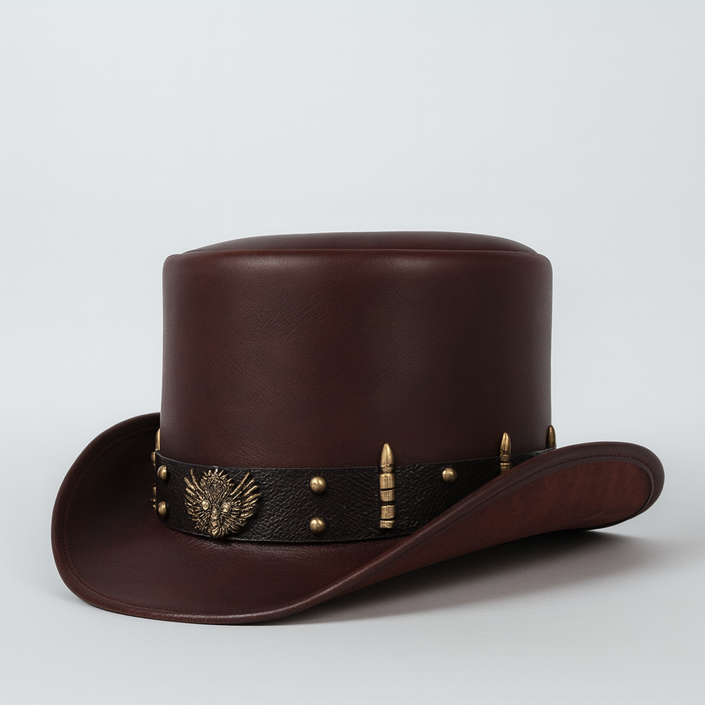 Three Sizes of Faux Leather Hats for Men And Women, Presidential Style.